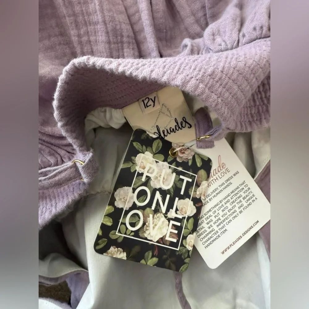 Pleiades Dusty Purple Ruffle Hem Windsong - Picture 4 of 4